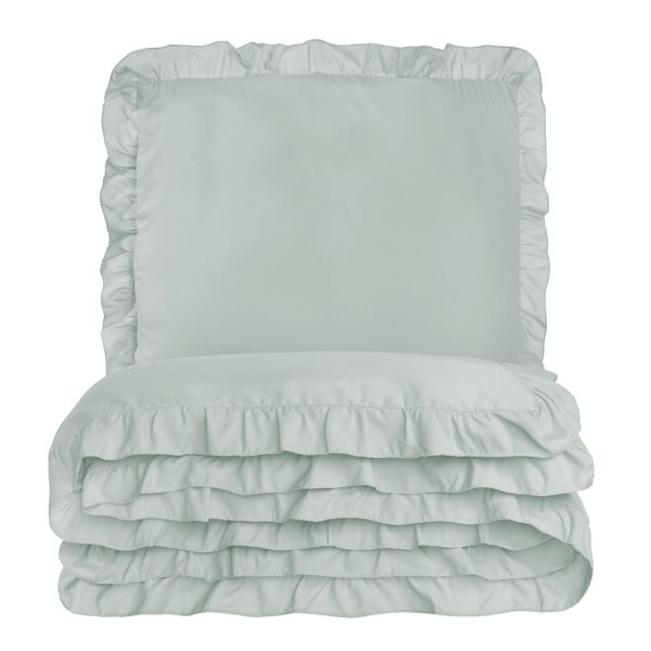 Komplet pościeli z falbanką miętowa MM