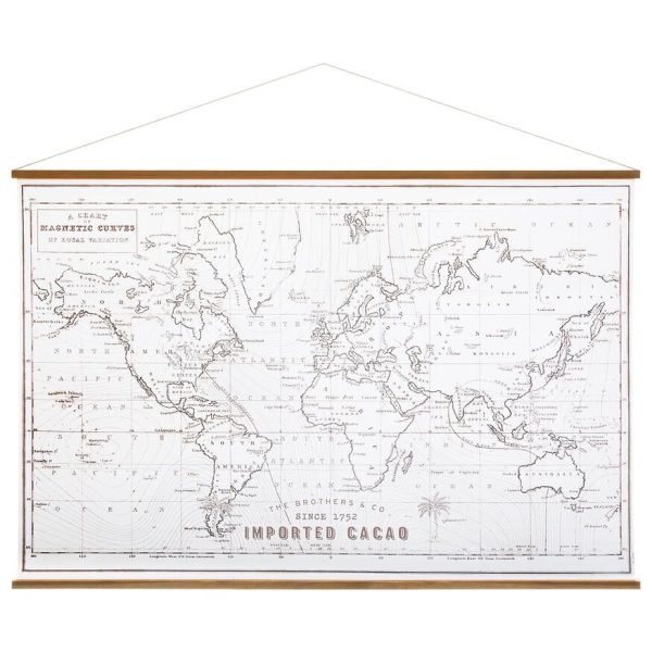 Dekoracyjne wiszące płótno mapa 110x73Cm DB