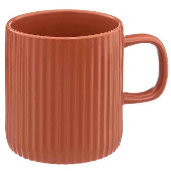 Kubek żebrowany terakota DB