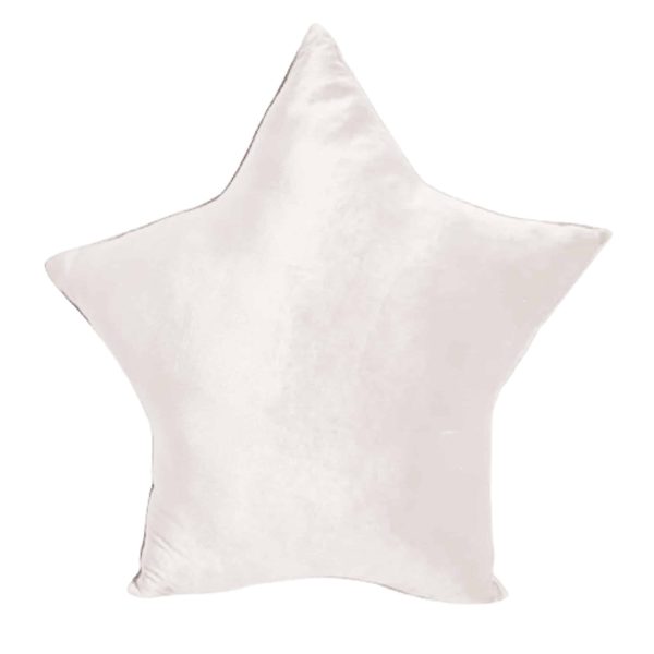 Świąteczna poduszka gwiazdka aksamit ecru