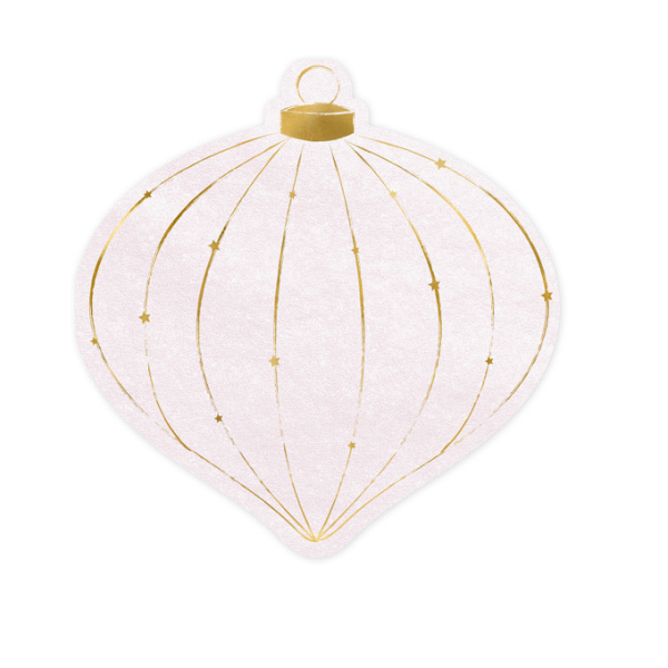 Zestaw 20 sztuk serwetek świątecznych bombki BW