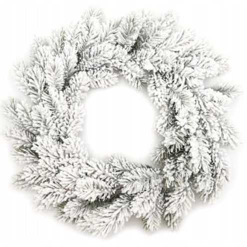 Wianek świąteczny ośnieżony 40 cm BW Wyprzedaż