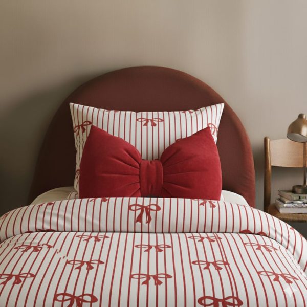 Komplet pościeli świątecznej Paski i Kokardki 140x200 WYPRZEDAŻ