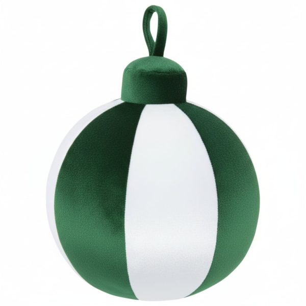 Dekoracyjna poduszka świąteczna Bombka butelkowa zieleń welwet BW