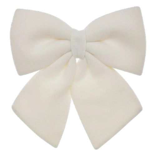 Wełniana kokarda biała 40x43 cm DB