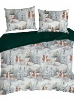 Posciel-swiateczna-dwustronna-Komplet-160×200-na-zamek-LAS-ZIMOWY