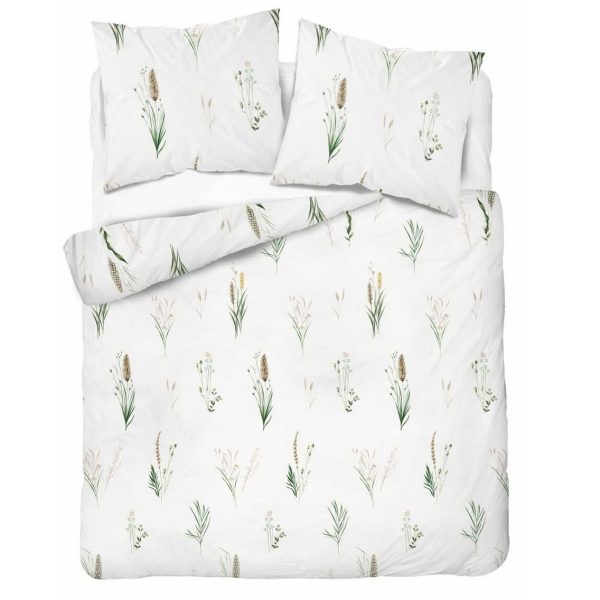 Komplet pościeli bawełnianej delikatne Gałązki zieleń 5771A MM