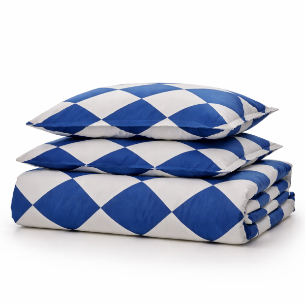 Komplet pościeli granatowe romby MM