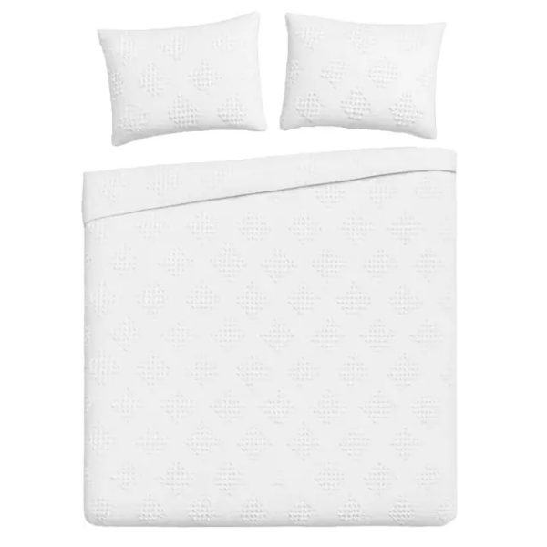 Komplet pościeli haftowanej biel BM