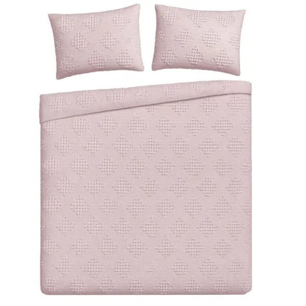 Komplet pościeli haftowanej brudny róż BM