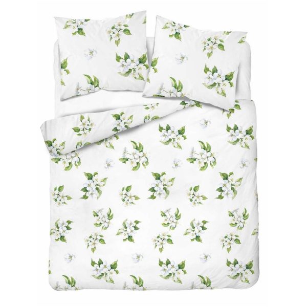 Komplet pościeli bawełnianej Kwiatuszki zieleń 5766B MM