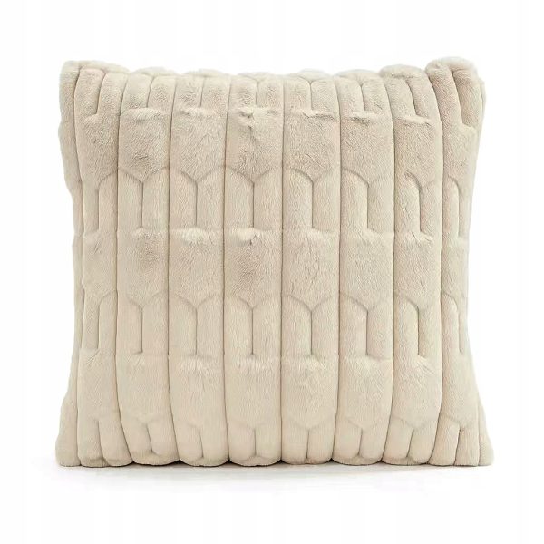 Poszewka dekoracyjna tłoczona beżowa als