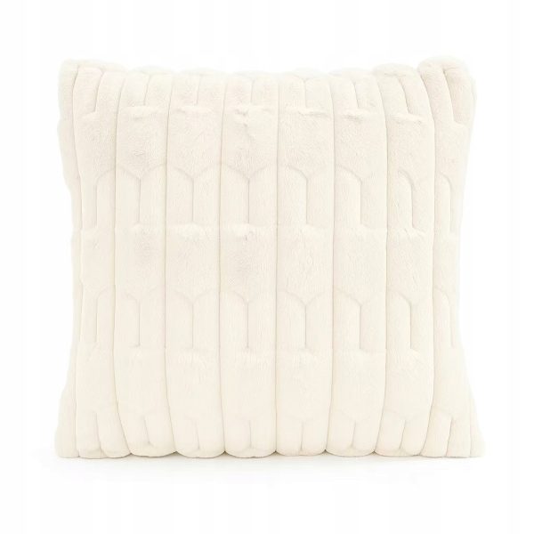 Poszewka dekoracyjna tłoczona ecru als