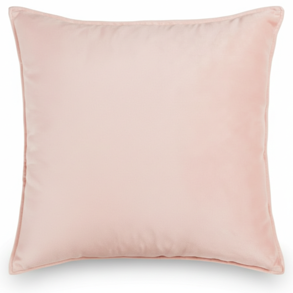 Poszewka na poduszkę aksamitna pudrowy róż 45x45 cm ns