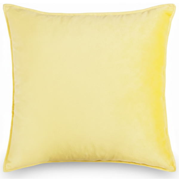 Poszewka na poduszkę aksamitna pastelowa żółta 45x45 cm ns