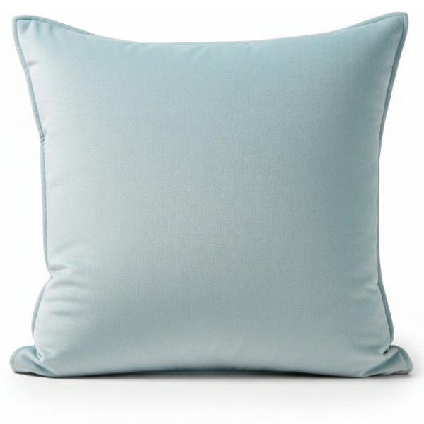 Poszewka na poduszkę aksamitna pastelowy błękit 45x45 cm ns