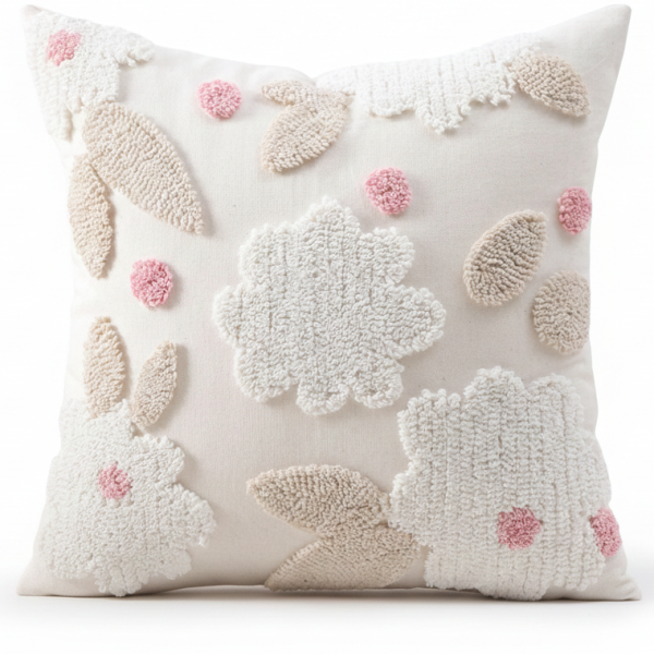 Poszewka na poduszkę Haftowana Pastelowe 45x45 cm ns