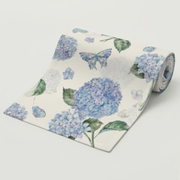 Bieżnik na stół kwiaty hortensji nse