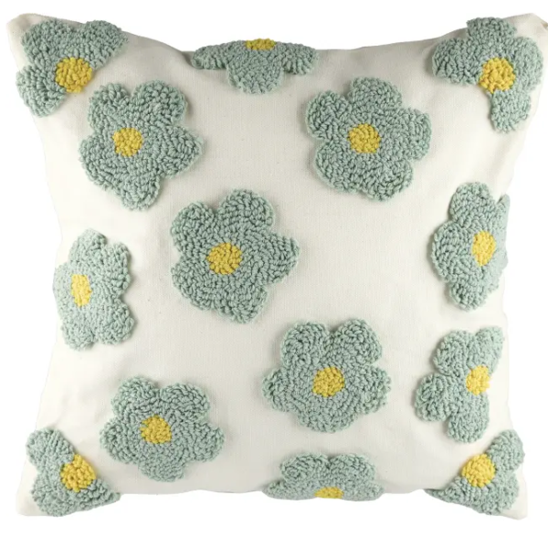 Poszewka dekoracyjna z haftem kwiatowym BM