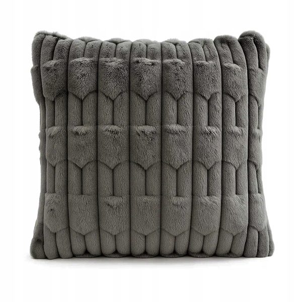 Poszewka dekoracyjna tłoczona grafit als